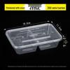 COFLYEE Disposable Transparent Divided Meal Prep Containers