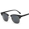 Uv400 Sunglasses Protection Half Frame For Outdoor Activities Retro Lightweight
