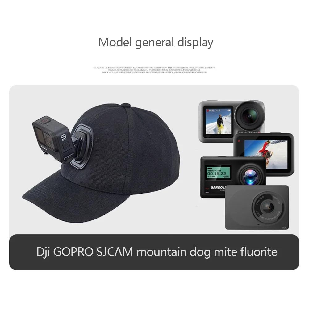 Baseball Cap with Action Camera Bracket Mounting Bracket for Gopro Hero 12 11 10 9 8 7 6 5 4 3 insta360 x3 x2 Eken SJCAM DJI