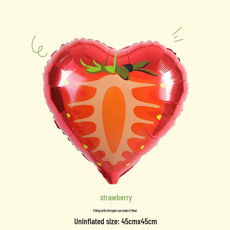Kids Cartoon Fruit & Veggie Foil Air Balloons - Creative First Birthday Party Decor