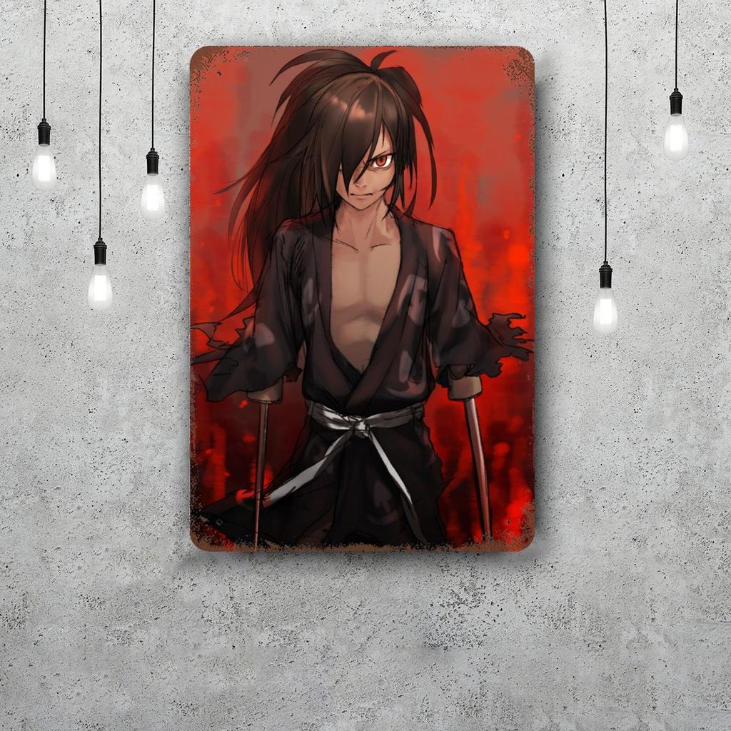 hyakkimaru anime Vintage Metal Tin Signs Posters Decor Retro Metal Plaque Wall Art Decor for Garage Bar