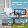 5MP PTZ 360 Degree View Security Camera Outdoor With IP66 Waterproof Full Color Night Vision