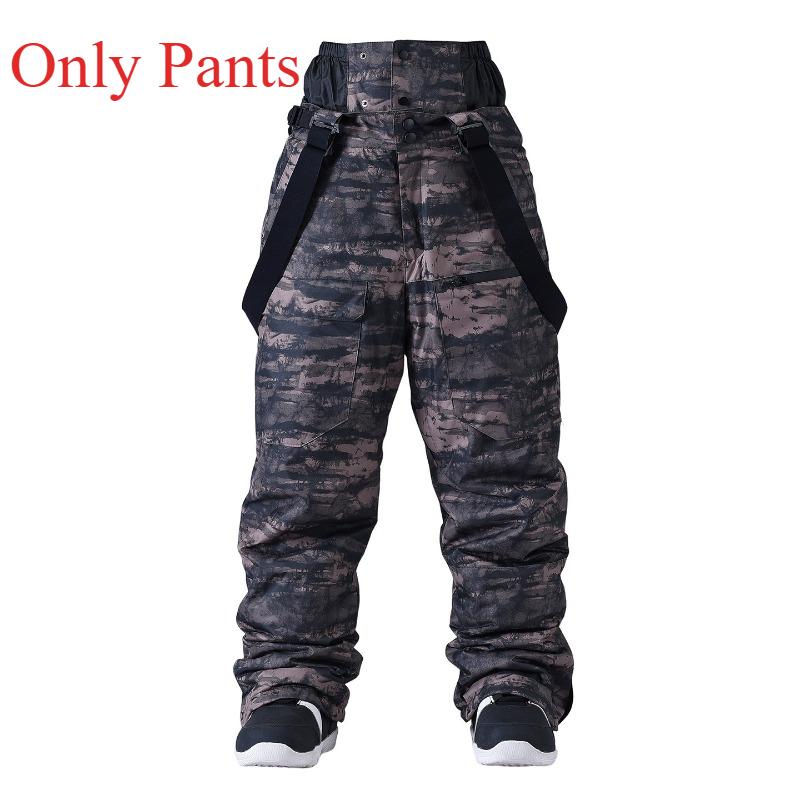 2025 New Baggy Warm Snow Pants Men Outdoor Sports Windproof Waterproof Breathable Adult Skiing Pant Loose Snowboarding Winter