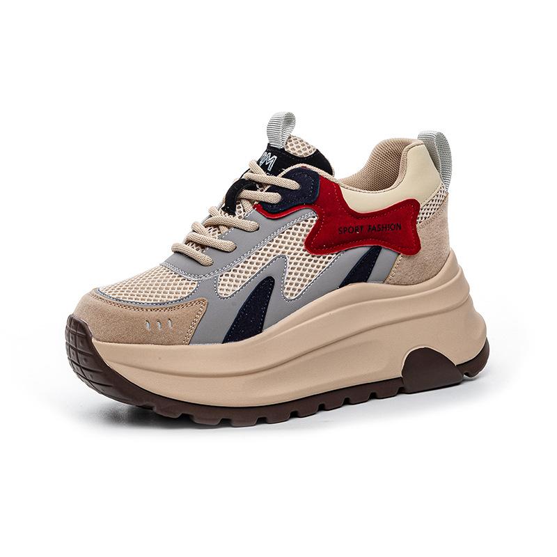 Small Man Thick Sole Heightening Forrest Gump Shoes Women's 2025 New Little White Shoes Casual Fashion Versatile Breathable Sports Women's Shoes