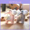 Adorable Plush Donkey Keychain Soft Pp Cotton Stuffed Animal Pink And Gray Cute Bag Charm