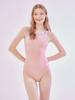 Tieseunain Pastel One-Piece Line Bag Pale Pink Lavender Swimsuit