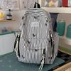 School bag with fresh stripes and backpack for women, 1011 new trendy minimalist casual lightweight large capacity student school bag