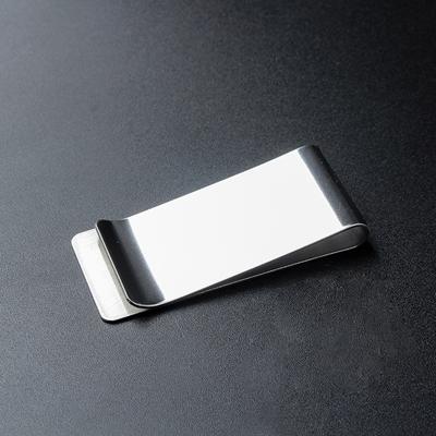 Clip de metal para billetes de acero inoxidable, sencillo soporte para billetes de dólar