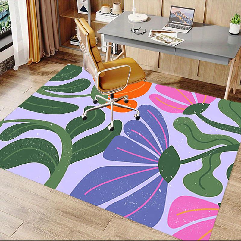 1pc Floral Pattern Area Rug Soft Flannel Floor Mat for Living Room, Bedroom and Carpet, Sofa Coffee Table Floor Mat, Decorative Rug q13