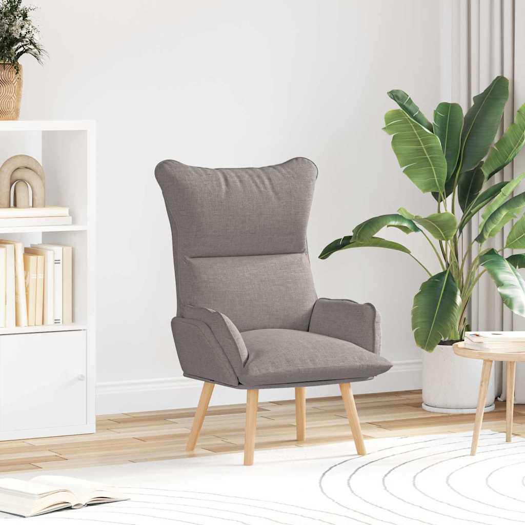 Armchair Taupe 69 X 74 X 93 Cm Fabric and Plywood