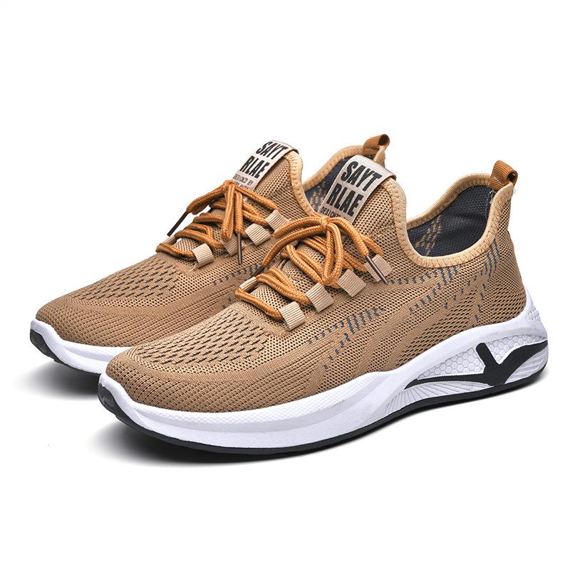 

Индивидуализированная спортивная трендовая обувь из ткани-мухи 2025 новый тренд простая повседневная мужская обувь дышащая сетка уличная обувь для бега 44
