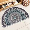 Bohemian Style Semi Circular Entry Rug Ethnic Geometric Entryway Living Room Ins Style Home Decor Non Slip Floor Mats