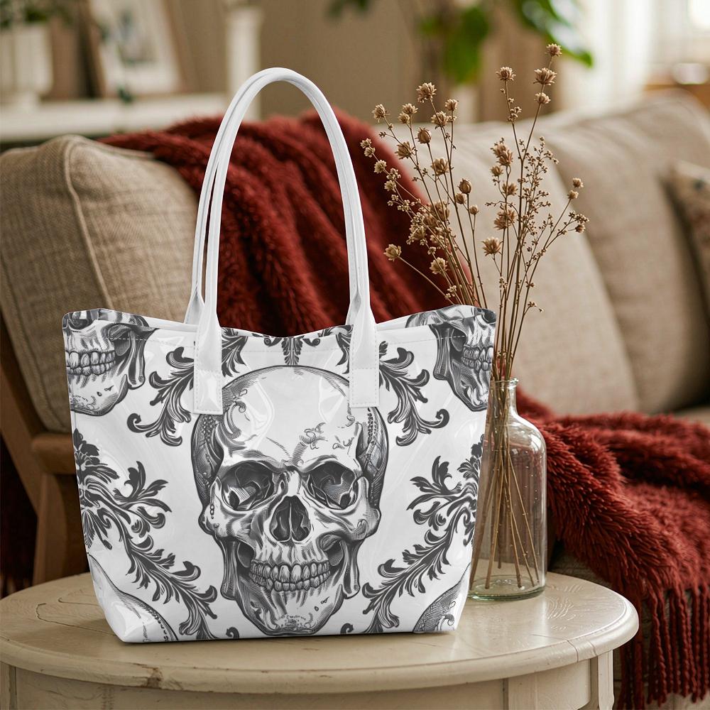 Gothic Skull Pattern Tote Bag Casual All-match Daily Top-handle Bag
