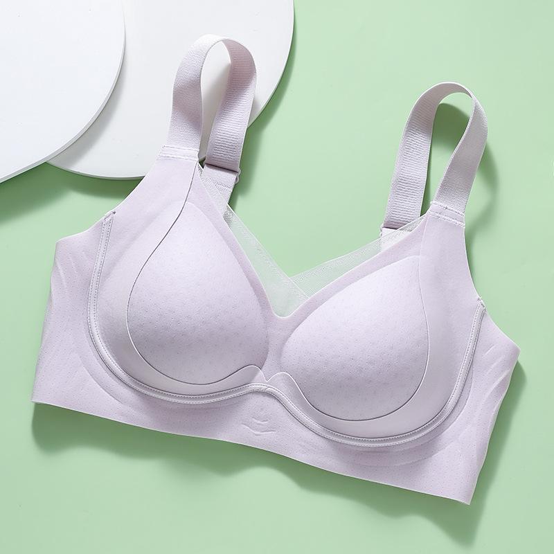 Traceless Underwear Women's Summer Light and Thin Breathable Gathering Anti-sagging Cool Underwear Women's Summer Thin Bra Cover