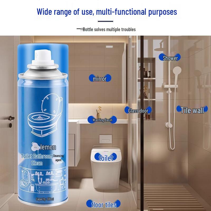 Multifunctional Bathroom Cleaner: Powerful Foam for Stain Removal and Whitening on Tiles and Toilets