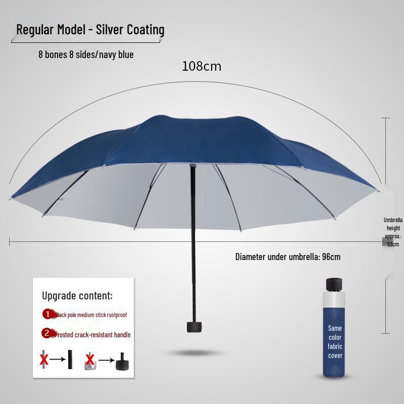 Automatic 60-Rib Folding Umbrella with UV Sun Protection