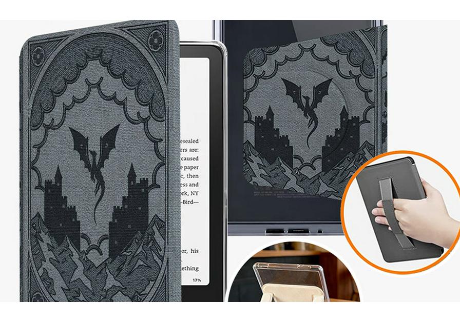 Étui Magnétique Kindle Paperwhite Kobo avec Couverture de Veille Amovible (Acrylique/Silicone, KPW1-6).