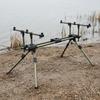 Tripod Fishing Rod Holder Portable 3-Rod Stand Collapsible Legs for Anglers