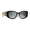 Chanel Logo Decorated Cat Eye Sunglasses Unisex sunglasses Black A71618X02016S3418