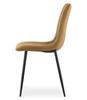 LAVA Chair - Brown Velvet / Black Legs X 4