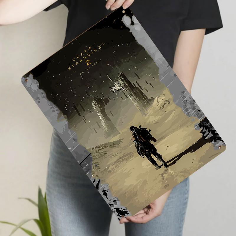 Death Stranding Custom Metal Poster Game Theme Wall Art Home Decor Metal Craft Decoration 20x30cm(7.8x11.8inch)