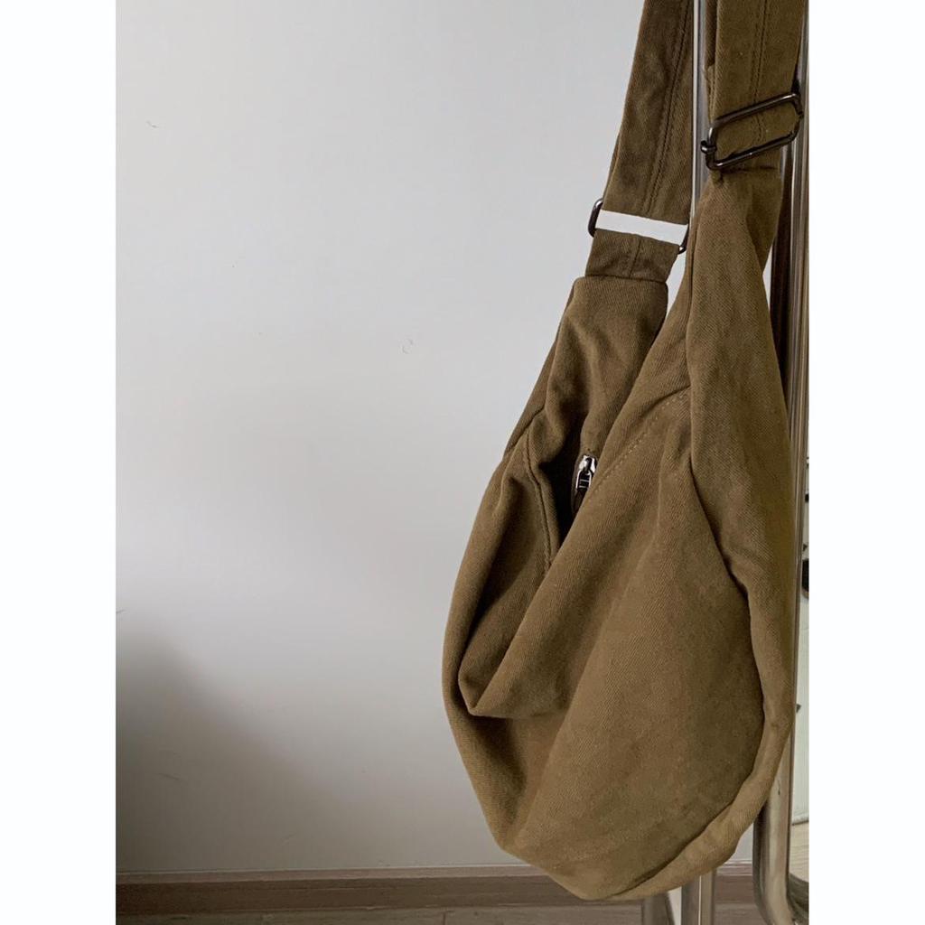 2024 Retro Kaffeefarbe Canvas Umhängetasche - Damen Nische Lazy Style