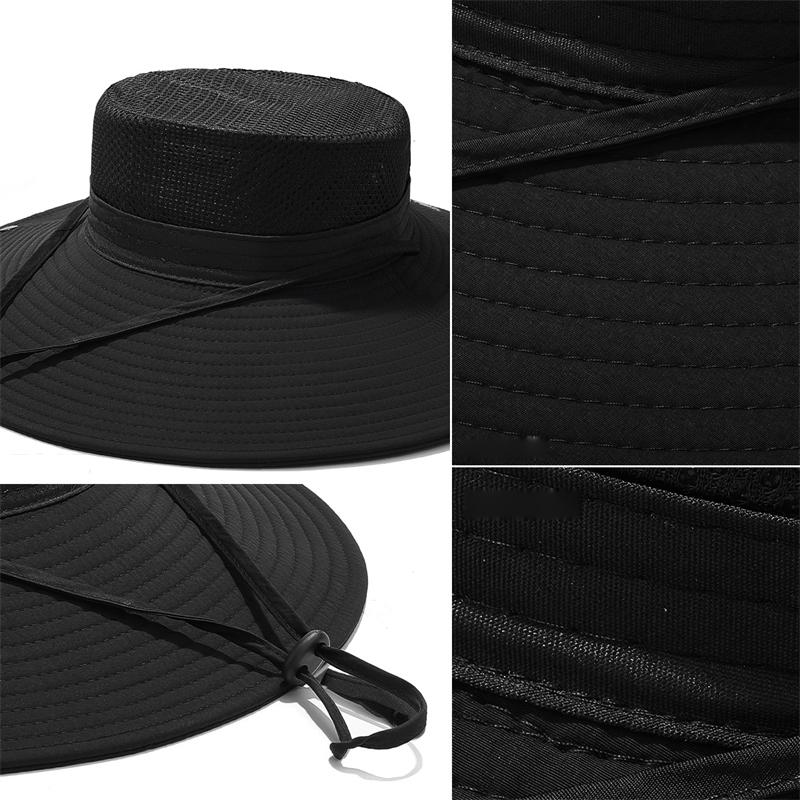 Four Seasons Fisherman Hat Men Women Western Cowboy Hat Breathable Outdoor Mountaineering Camping Fishing Big Brim Hat