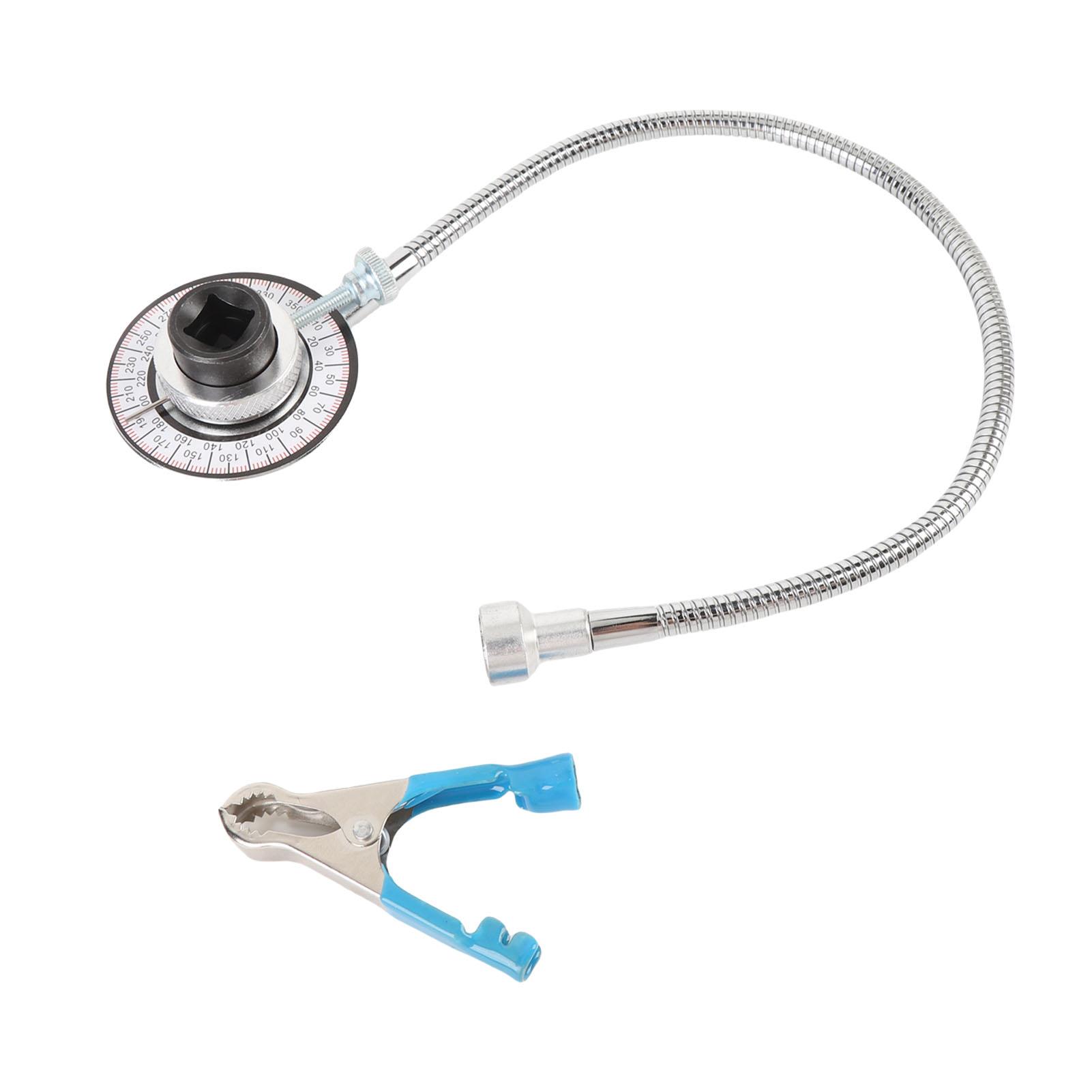 

Torsion Angle Meter Alloy Steel 12in Drive Meter Clear Scale 360 degrees Bending Wrench Angle Gauge with