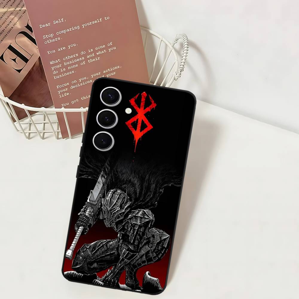 Berserk Guts Hot Anime Phone Case For Samsung S 24 Fe 25 Ultra Plus 20 Lite 21 30 22 23 24 22 Ultra 5G Fundas