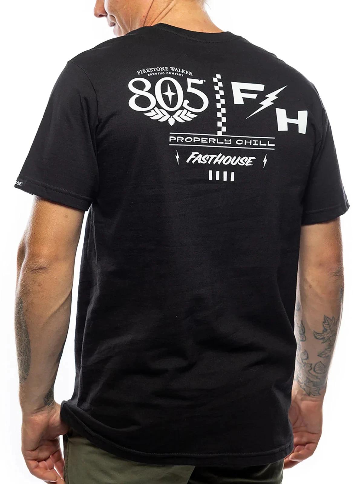 Fasthouse Men s 805 Bond Short Sleeve Midweight T-shirt Motocross Logo FH Tee L