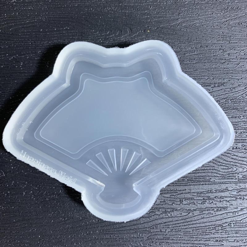 Stunning Folding Fan Shaped Desserts Mold Soft Silicone Molds DIY Fan Resin Casting Mould Wedding Gift Party Favor