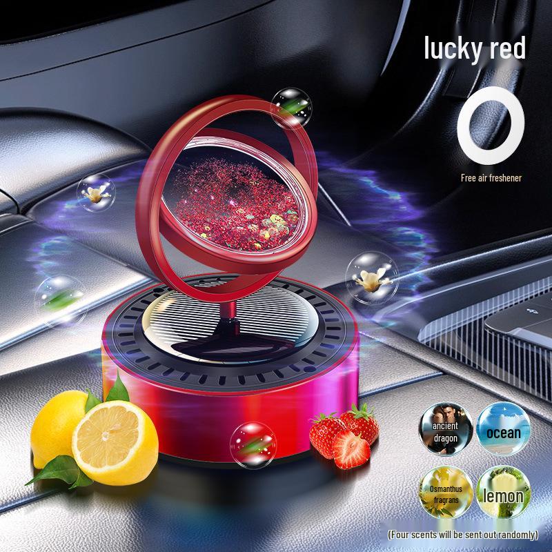 

Украшение-освежитель воздуха для автомобиля на солнечной батарее в виде плавающего глобуса красный