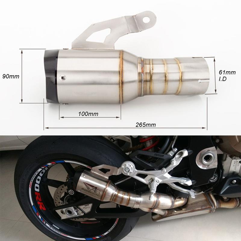 Motorcycle Exhaust Pipe for BMW S1000RR from 2019 2020 2021 2022- 2025 Exhaust Pipe Connection Tube Modification Integrated Kit
