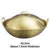 handmade pure copper frying pan copper wok round bottom pan copper brass healthy uncoated wok cookware cast iron cookware