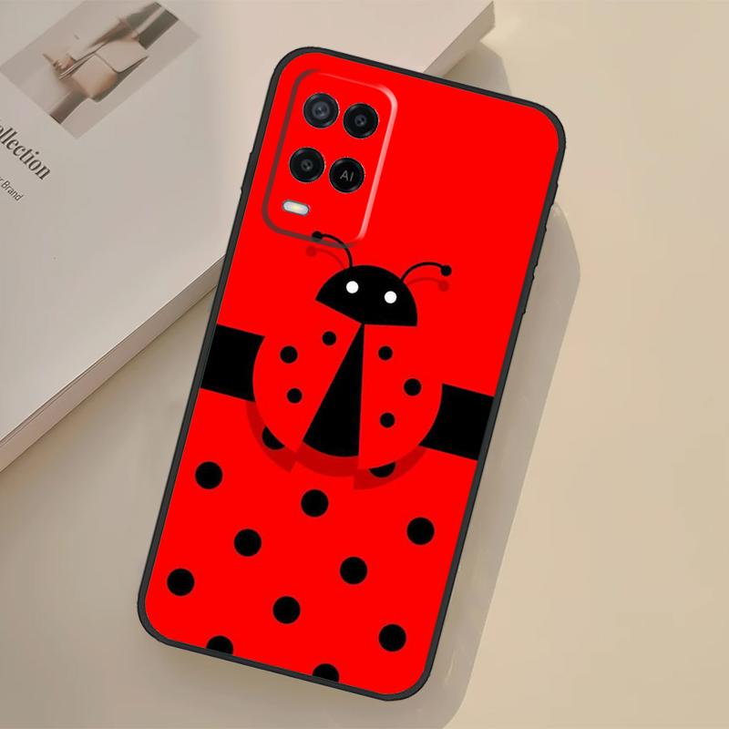 Ladybug Beetle Case For Oppo A76 A96 A16 A17 A18 A60 A80 A40 A38 A58 A78 A98 A94 A74 A54 A15 A57 A77 A5 Pro