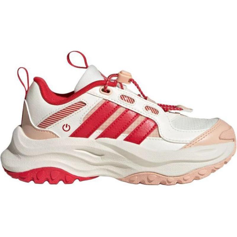 Adidas Maxxwavy Anti-Slip Wear-Resistant Low-Top Kids' Running Shoes White Red Kids' Sneakers JS3086