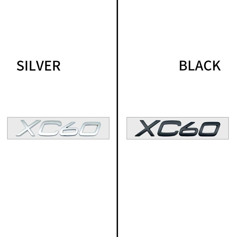 3D Car Styling Chrome Metal Black Silver Sticker Tail Emblem Rear Decal Letter Logo For Volvo T4 T5 T6 T8 B3 B4 B6 B8 V40 XC60