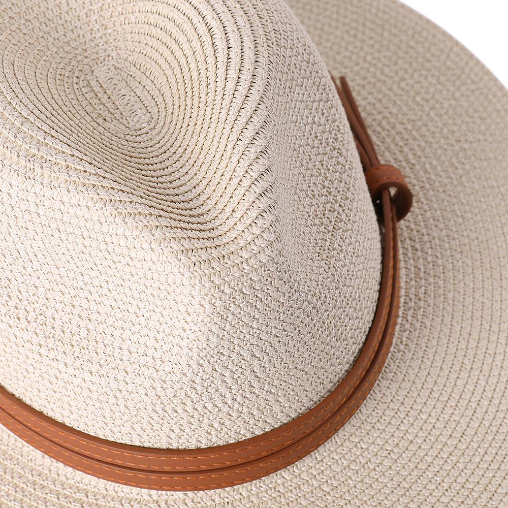 Panama Straw Hat Summer Men Women Wide Brim Beach UV Protection Fedora Hats