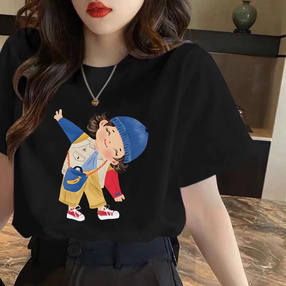 Neue schulter baumwolle kurzarm T-shirt frauen mode vielseitig ausländischen stil alter-reduzierung und dünne weiße top sommer