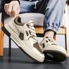 Outdoor Men's Shoes Summer Breathable New Student Leather Green Board Shoes Men's Versatile Casual Sports Trendy Shoes