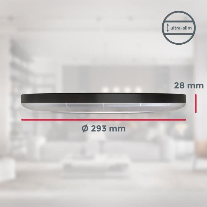 Plafonnier led - b.k.licht - ultra plat 28mm - 18w - 2400lm - lumière blanche neutre