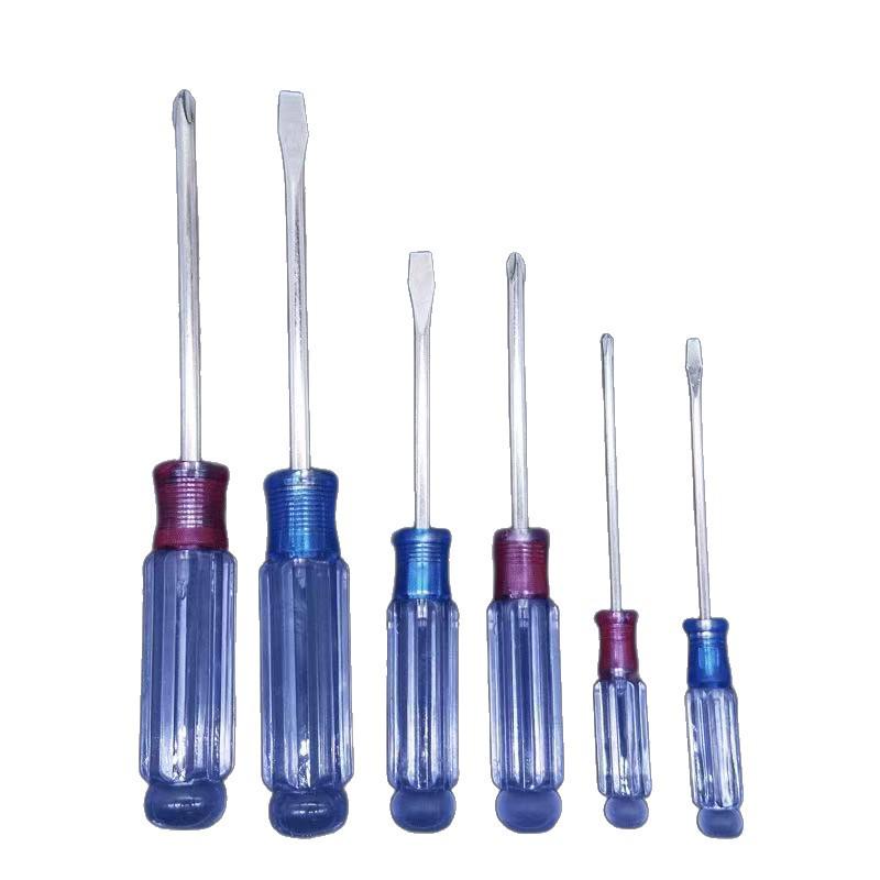 Transparent Handle Mini Crystal Screwdriver, Slotted & Phillips Head
