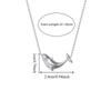 Silver Clavicle Chain Elegant Zircon Pendant Gift Whale Pendant Necklace  Jewelry