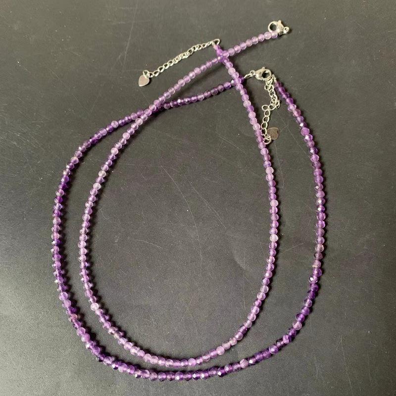 3mm Faceted Natural Stone Necklace with Citrine, Agate, Tourmaline, and Moonstone Beads