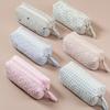 Quilted Cosmetic Bag Bow Print Storage Pouch Gifts Hair Styling Tool Bag