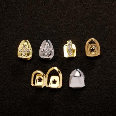 Hip-Hop Grillz: Einzelner/Doppelter Zahnsatz - Trendiges Halloween- & Nachtclub-Accessoire für Männer & Frauen.