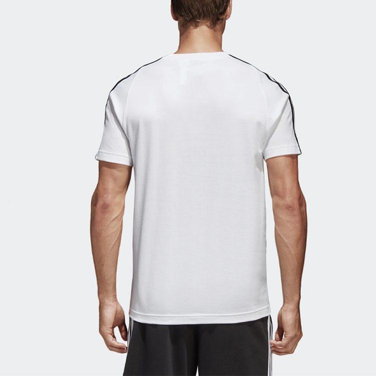 Adidas T Shirts Men's White Crew Neck Moderate Straight Fit S98716