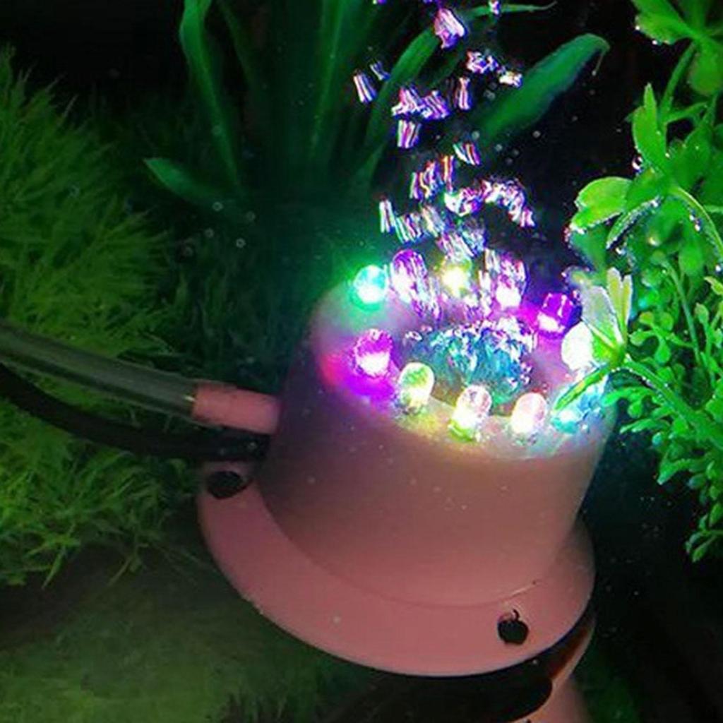 Aquarium LED Luftblase Licht Fische Tank Dekoration mit 12 Helle LEDs Praktische Landschaft