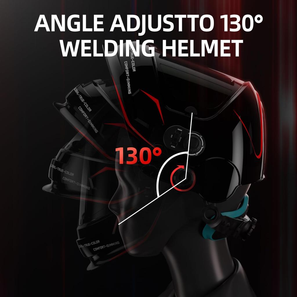 ANDELI Welding Mask 4 Arc Sensor Automatic Filter Automatic Shading Welding Mask Shading Level Welding Mask TIG Arc Welding Compatible Welding Helmet