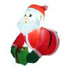 Inflatable Christmas Santa Prop with Lights Exterior Holiday Decoration for Outdoor Lawn Party Display